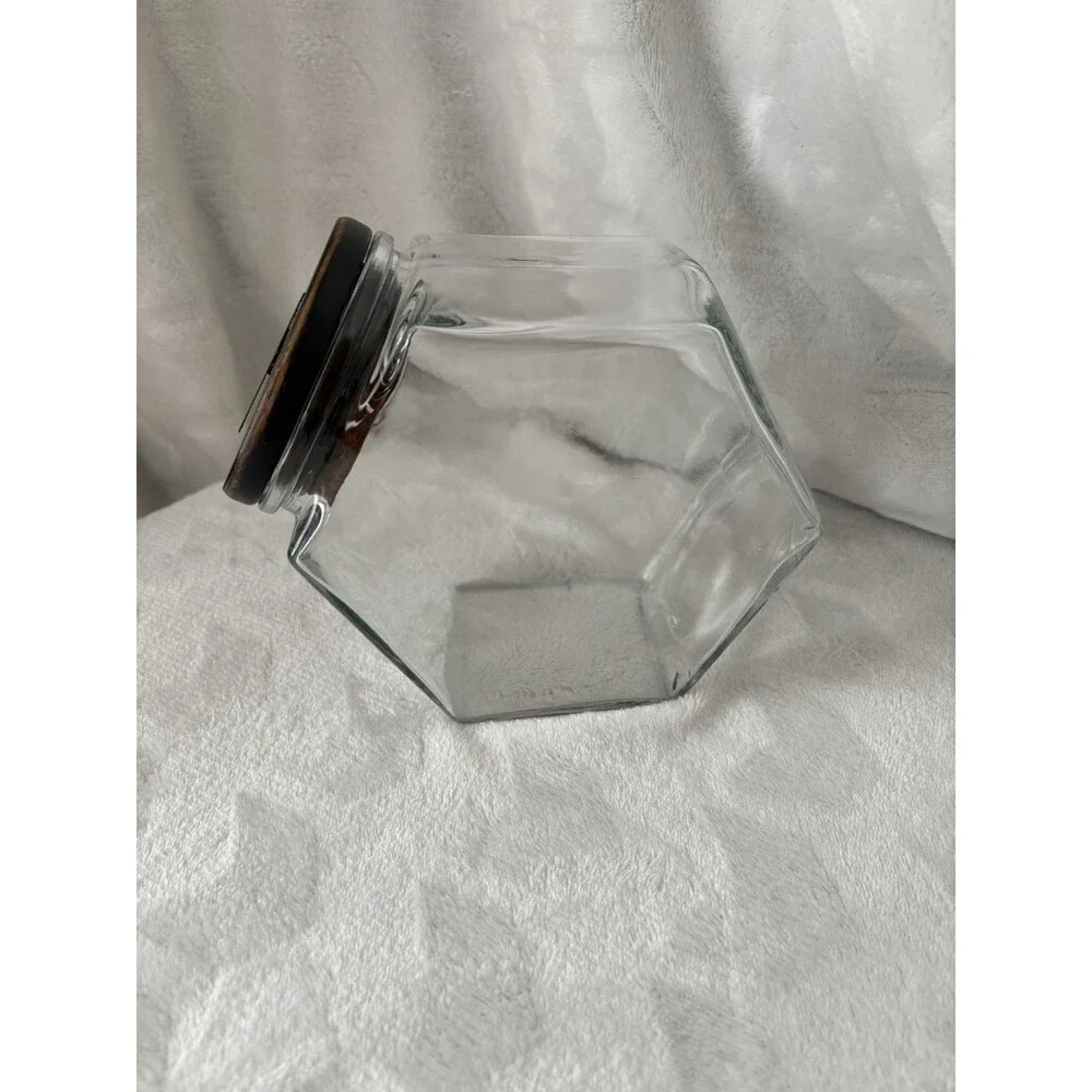 Primitive Glass Storage With Wooden Lid